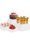 4pcs White Acrylic Cube Display Nesting Riser with Hollow Bottoms 5"x6"x7"x8