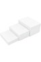3 Pack Acrylic Buffet Risers for Buffet Table, Acrylic Cube Box Display Nesting Risers | White