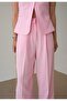 Women's Flowy Casual Palazzo Fabric Trousers - 4
