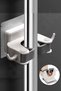 Mop Holder - Multi-Purpose Handle, Brush and Mop Holder - with Hook - Without Screws Wall Attachment