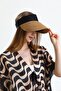 Foldable Straw Visor-Tennis Player Kamel Women's Hat Sunscreen Visor