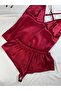 Satin Backless Strappy Hipster Shorts Nightgown Pajama Set - 5