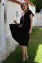 Black Pool Collar Sleeveless Dirty Stitched Casual Muslin Woven Dress 120 63 - 2