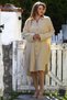 Dark Beige Shirt Collar Buttoned Long Sleeve Casual Muslin Woven Dress with Hidden Pocket 115 68 - 4