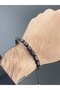 Polish Rock Drop Amber Macrame Knitted Adult Bracelet