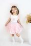 Girl's Set: Tulle Balloon Skirt and Top, 2-Piece Set with Printed Sleeves and Ruffles, Ages 3-6 - 4