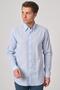 White Stone 2025-Y G2532 Linen Shirt Blue