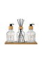 Rogan Set of 3 Bamboo Tray Liquid Soap Dispensers - 5