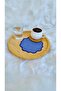 Gingham Fabric Presentation Napkin, Cocktail Napkin, Coffee Side Presentation Holder, Embroidered Presentation Napkin Set of 6 - 2