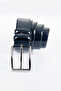 Men's Navy Blue Classic Patent Leather Belt 3.5 cm Faux Leather Men's Belt 1701351 - 2