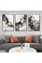 Signtouch Marble Abstract Foil Gold Black Unframed Wall Art 3-Piece 40x60 cm