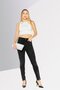 Women Regular Fit Textured Stretchable Jeans, Washed Black - 2