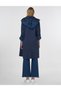 Hooded Trench Coat Dark Navy Blue - 5