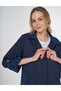 Hooded Trench Coat Dark Navy Blue - 7
