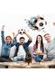 3D Football Wall Sticker Set, 30x60cm, 2 PVC Self-Adhesive Soccer Decals - 5