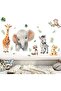 Forest Baby Animals Wall Decals - Elephant Lion Giraffe Monkey - 3