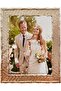 5x7 Gold Metal Picture Frame with Bamboo Design