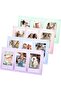 2x3 Mini Collage Picture Frame - 4 Pack (Blue, Purple, Green, Pink)