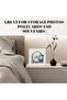 8X8 Shadow Box Frame, Wood Photo Storage Box, White - 6