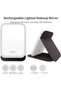 Travel Makeup Mirror, 7.5"x5.5" Portable LED Lighted Makeup Mirror, 3-Color Adjustable 5 Brightness Travel Essentials Makeup Mirror with Light, Rechargeable Tabletop Folding Cosmetic Mirror - 5