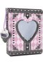 3 Inch Mini Photo Album Photocard Binder - Heart Hollow, 40 Pockets, Black Lace