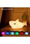 Shark Night Light for Kids - 7-Color USB Rechargeable Silicone Night Lamp, BPA Free - 7