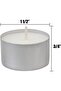 50 Pack Unscented Tea Light Candles - 6-7 Hour Burn Time - 6