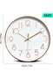 12-inch Silent Non-Ticking Wall Clock (Gold) - 2