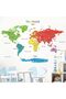 Large Landmark World Map Peel and Stick Wall Sticker, 109 x 158.6 cm - 3