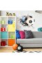 3D Football Wall Sticker Set, 30x60cm, 2 PVC Self-Adhesive Soccer Decals - 3