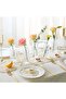 Glass Bud Vases Set of 6 - Diamond Pattern Mini Vases (Clear) - 2