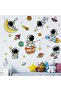 Lovely Astronauts and Planet Wall Decals, Space Art Removable Vinyl Stickers