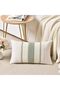 Decorative Throw Pillow Covers, Sage Green Striped Pattern, Boho Rustic, Set of 2 (45 x 45 cm) - 2