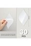 30 Pcs Mirror Wall Stickers Decor Acrylic 3D Tear Drop Decorative Mirrors Stickers Removable Wall Art Decals for Home Living Room Bathroom Office Dormitory Decorations, 6 x 3.3 Inch(Silver) - 2