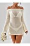 Cotton Long Sleeve Beach Dress - 4