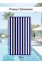 Striped Oversized Beach Towel– 90x180 cm, 100% Cotton, Quick-Dry & Extra Large - 2