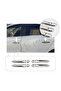 مقبض باب كروم متوافق مع Renault Fluence 2010 وما فوق، 4 أبواب، مستشعر واحد من الفولاذ المقاوم للصدأ