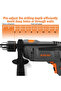 IMPACT DRILL, 13mm, 710W - for Drilling Steel, Concrete, Wood, Plastic, Adjustable Side Handle. - 6