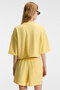 Vela women's flexible fabric bicycle collar oversize fit yellow t-shirt - 5