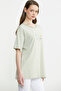 Striped Embroidery Detailed T-Shirt - Green - 3