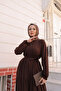 3-Layer Gathered Brown Ferace - 5