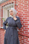 3-Layered Drawstring Robe - Smoked - 7