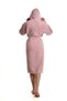 Cotton Hooded Children's Waiter Boy Unisex Pocketed Curl Velvet Bathrobe - 4