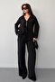 Black Front Tie-Up Bottom Top Set Sh240 - 3