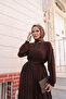 3-Layer Gathered Brown Ferace - 6