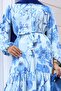 Patterned Hijab Dress Blue 514 - 3