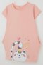 Girl's Tunic Dress Friendship Themed Princess Kitten Printed Age 1.5-5, Salmon - 3