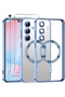 Samsung Galaxy A36/A56 Case Magsafe Colorful Edge Transparent Back + 9H Screen Protector Glass