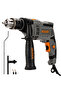 Electric Impact Drill 900 W, 13 mm Keyed, 2 in 1 Functions Cord Drill with 360°Rotating Handle.