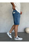 Washed Men's Denim Shorts - 3